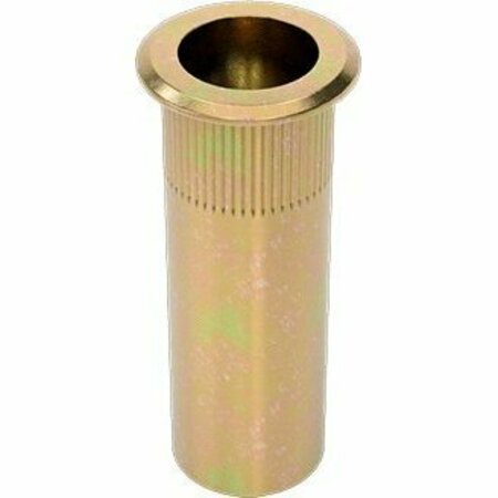 BSC PREFERRED Zinc-Plated Steel Heavy-Duty Rivet Nut Closed End M6 x 1 mm Thread 23 mm Installed Length, 10PK 98280A520